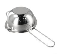 Hosrivae Olla de fusión de cera, doble caldera de acero inoxidable para hacer velas perfumadas, grado alimenticio, resistente al calor, acabado pulido espejo