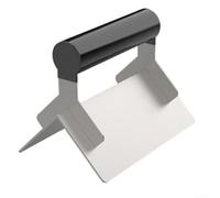 Hosrivae Paleta de esquina de acero para paneles de yeso, ángulos internos y externos, herramienta de acabado de cemento de 1,3 mm de grosor con mango ergonómico y masilla de estuco (esquina externa)