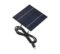 Hosrivae Panel solar de 1,5 W con salida, kit solar portátil compacto de 10 x 10 cm para acampar al aire libre, senderismo, incluye cable USB de 1 m para teléfonos móviles