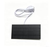 Hosrivae Panel solar monocristalino, cargador solar portátil, 2 W, 5 V, USB, 120 x 60 mm, unidad compacta, para camping, jardín, luces LED y ventiladores