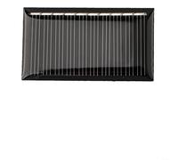 Hosrivae Panel solar policristalino de 30 mA 5 V para carga portátil, tablero de pegamento epoxi solar a pequeña escala, 53 x 30 mm, negro, para luces de jardín, exteriores