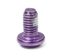 Hosrivae Paquete de 12 pernos de freno de disco de acero inoxidable M5 x 9 mm para bicicletas, para T25 Drive, rojo/verde/azul/morado/negro/dorado, revestimiento de rosca antiaflojamiento, (morado)