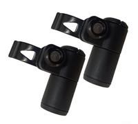 Hosrivae Paquete de 2 bastones de senderismo con bloqueo externo para bastones de senderismo y caminar, mecanismo de bloqueo de ajuste rápido de aleación de aluminio, compatible (para tubo de 18 mm)