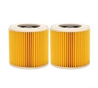 Hosrivae Paquete de 2 filtros de cartucho para aspiradora Karcher A2004 A2054 WD2.250, accesorios de repuesto amarillos, 12,5 x 12 x 12 cm