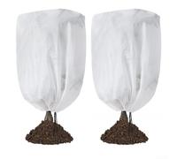 Hosrivae Paquete de 2 mantas aisladas de invierno para exteriores, jardines, tela no tejida resistente para clima frío, 42 x 45 pulgadas, 48 x 72 pulgadas, 78 x 89 pulgadas (48 x 72 pulgadas)