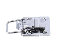 Hosrivae Paquete de 2 pestillos de palanca para caja de pecho, maleta, cerradura de herramientas, maletín, caja de vuelo, armario y cajón, accesorios de hebilla de metal plateado, 4,5 x 3 cm