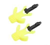 Hosrivae Paquete de 2 soportes reguladores de pulpo con clip de anillo en D, retenedor de boquilla para regulador de segunda etapa, protección contra desechos de arena, amarillo/oran (amarillo)