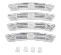 Hosrivae Paquete de 4 reflectores de radios de bicicleta para bicicletas de montaña y carretera, tiras de llanta de material PC, 125 x 20 mm, resistentes a la intemperie, no requiere batería (blanco)