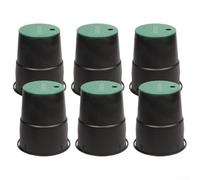 Hosrivae Paquete de 6 válvulas de riego de 6 pulgadas, válvula de aspersor de polipropileno antideslizante con varillas reforzadas, jardín, césped, patio, granja, punto de accesorios de riego