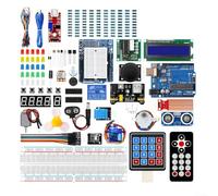 Hosrivae Para Arduino R3 Super Starter Kit con LED, motores, sensores y tutoriales, perfecto para electrónica educativa y desarrollo robótico (UNO-Pro)