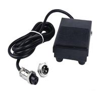 Hosrivae Pedal de control de pie de 3 pines para soldadura TIG, interruptor controlador de soldador por puntos de plasma ATGW con cable de 2 m y enchufe GX20 de aviación, cuerpo de metal con goma
