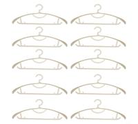 Hosrivae Perchas de ropa retro de hombros anchos, gruesas, antideslizantes, antiarrugas, ahorro de espacio, organización del armario del hogar, color crema, paquete de 10 unidades (blanco)