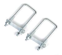 Hosrivae Pernos en U galvanizados con tuercas cuadradas, cierres de acero al carbono M10 resistentes para remolques de barco, resistentes a la tracción, paquete de 2