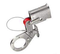 Hosrivae Pinza de cuerda de acero inoxidable, dispositivo de detención de alta altitud, pinza de bloqueo de cuerda de carga de 320 libras para equipo de seguridad de altura de trabajo eléctrico de
