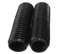 Hosrivae Polainas de goma para horquilla delantera de motocicleta, 245 x 58 x 39 mm, 1 par de botas de horquilla negras para CQR con ventilación inferior compatible con componentes de suspensión de