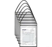 Hosrivae Portaboletos de PVC transparente de 9 x 12 pulgadas con correa para colgar, lona resistente para borde, paquete de 10 para organizar documentos, menús u órdenes de trabajo (A)