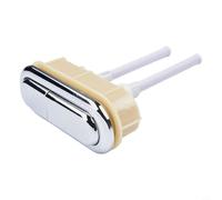 Hosrivae Pulsador cromado de doble descarga para inodoro, 110 x 40 mm, interruptor de descarga ovalado, tanque de cisterna de baño, reemplazo de válvula de ahorro de ABS