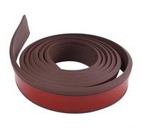 Hosrivae Rampa de umbral de garaje, 3 m x 5 cm, tira de transición de goma para sillas de ruedas, scooters y cochecitos, antideslizante, para una fácil instalación (marrón oscuro)