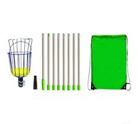 Hosrivae Recolector de frutas telescópico de acero, ramas altas de poste extensible ajustable, herramienta de cosecha ligera, peras, naranjas, melocotones, azul (montaje de 8 secciones)