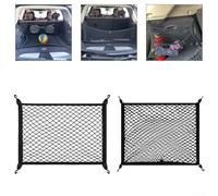 Hosrivae Red elástica de almacenamiento de equipaje para maletero de coche, 80 x 60 cm a 160 x 120 cm, expandible con hebillas de plástico para coches, SUV y camiones, color negro (una sola capa)