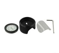 Hosrivae Reloj de manillar de motocicleta con esfera fluorescente para manillares de 22 mm, 7/8 pulgadas y 25,4 mm, 1 pulgada, reloj de bicicleta impermeable de aleación de aluminio, negro (panel