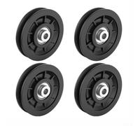 Hosrivae Rueda de polea de rodamiento de nailon de 60 mm/70 mm/88 mm/90 mm/95 mm para equipos de gimnasio, piezas de máquinas de fitness, sistema de polea de cable, color negro (paquete de 4) (88 mm)
