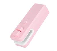 Hosrivae Sellador de bolsas, máquina de sellado térmico 2 en 1 recargable por USB con bolsas de almacenamiento de aperitivos y alimentos, sellador de cocina portátil, blanco, compacto de mano (rosa)