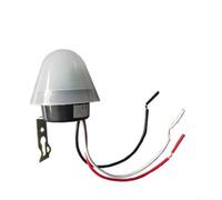 Hosrivae Sensor automático del atardecer al amanecer, a prueba de lluvia, solar, CC/CA, 12 V, 10 A, interruptor de fotocélula sensor de luz para calle, jardín, estacionamiento, crepúsculo al aire