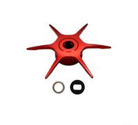 Hosrivae Six Star - Kit de arandelas de arrastre para carretes BF7/BF8/IB7/IB8 y Zenon, piezas de carrete de pesca de metal de 64 mm, no requiere cambio de eje, incluye (rojo)