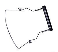 Hosrivae Soporte de cuello para armónica para armónicas de 10 agujeros Cuerpo de acero Almohadilla de cuello de goma Sistema de tensión ajustable (negro)
