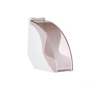 Hosrivae Soporte de papel de filtro de café cónico, elegante organizador de caja de almacenamiento curvada, PP PC a prueba de polvo Caso de cocina, negro (blanco)