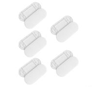 Hosrivae Soporte para tiras de pared, paquete de 5 organizadores de cables de enchufe ABS, fijador de ahorro de espacio, gestión de cables eléctricos en casa, oficina, blanco, 10 x 4 cm