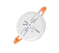 Hosrivae Techo ajustable con cuello de cisne, soporte de relleno de agujeros para cámaras de seguridad, base de instalación de pared o techo ABS, 7-9 cm, blanco (C)