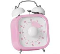Hosrivae Temporizador de cuenta regresiva de alarma de campana grande, temporizador visual verde compacto con barra de progreso de color para niños, aula, estudio, gestión del tiempo de cocción (rosa)