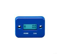 Hosrivae Temporizador electrónico de motor con pantalla LCD digital para motocicleta, para ATV, cortacésped, motosierra, barco, cronógrafo de 0 a 9999,9 horas, IP68 resistente al agua (azul)