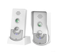 Hosrivae Timbre inalámbrico para el hogar con alcance de 1000 m, sistema de intercomunicación bidireccional de video HD 2K, impermeable al aire libre, kit de timbre de entrada de seguridad (blanco)