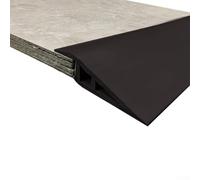 Hosrivae Tira de transición para suelo, umbral plano de PVC para suelos laminados, de baldosas y madera dura, 1 m de longitud, para reductor de bordes, gris (gris)
