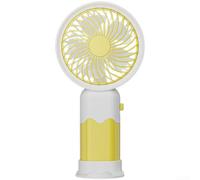 Hosrivae Ventilador portátil de mano, recargable por USB, para mini ventilador, silencioso, 2 engranajes de viento, 3 horas, para batería, enfriador de bolsillo compacto para el hogar, trabajo, viajes