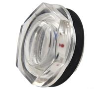 Hosrivae Vidrio de vista de aceite del hilo masculino G3/4 para los compresores de aire, construcción plástica transparente, diámetro exterior ahuecado hexagonal, dimensiones de 38 x 22 milímetros