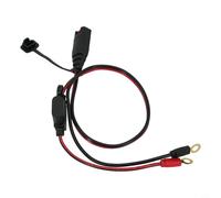 Hosrivae X-Connect - Arnés de cableado para GC002 Cable cargador de goteo - M6 abrazadera de ojal conector de terminal de batería, 53 cm, ABS negro, automotriz para ATV/UTV fusible eléctrico y
