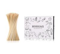 HOSSIAN 150 Pinchos de bambú, palos de aperitivos, frutas, kebabs de barbacoa, bebidas de cóctel, palillos de dientes naturales, Gadgets de cocina (20CM)
