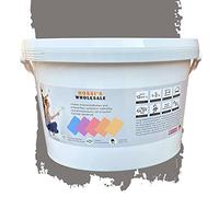 Hossi's Wholesale 2,5 litros Premium Clase 1 Pintura de pared Eagle Rays Grey | Gris oscuro | antigoteo y salpicaduras | altamente opaco | inodora | mate noble..