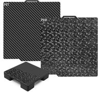 Hossom Cama de impresión 3D de doble cara para Bambu Lab A1/P1S/X1, Biqu, Kobra S1 - PEO+PET placa de acero para muelles con superficie lisa y texturizada, optimizada para PLA/TPU/PETG/ABS, ideal para