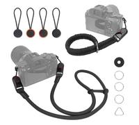 Hossom Correa de Mano y Correa para Cámara, Ajustable Correa de Cámara con Hebilla Liberación Rápida, Hecho de Nylon Paracord Correa de Muñeca para Cámara Réflex Sony Canon, Negra