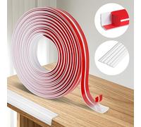 Hossom Rodapies Autoadhesivo, 20mm x 6M Rodapie PVC Cenefa Adhesiva para Pared, Rodapié de acabado Flexible Zocalo Listón de Sellado de Juntas Ideal para Cocina y Baño, Blanco