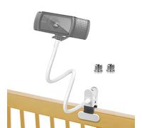 Hossom Soporte Flexible para Cámara y Webcam con Conexión Roscada 1/4", 2 Adaptadores 3/8" - para Logitech C925e C922x C922 C930e C930 C920 C615, GoPro Hero10/9/8/7/6/5, Hero MAX (Blanco, 40cm)