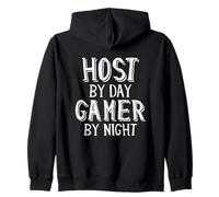 Host by Day Gamer by Night Party Restaurant Event Game Hosts Sudadera con Capucha