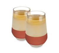 Host Freeze XL - Vaso refrigerante de doble pared aislado para bebidas congelables con gel congelante, 12 onzas, terracota, juego de 2