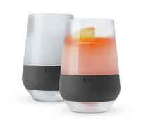 Host Freeze XL - Vaso refrigerante de doble pared aislado para bebidas congelables con gel de congelación, 12 onzas, juego de 2, color gris