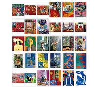 HOSTEESSCHOICE Hermoso juego de 30 postales de Henri Matisse, paquete variado de pinturas, 10,2 x 15,2 cm